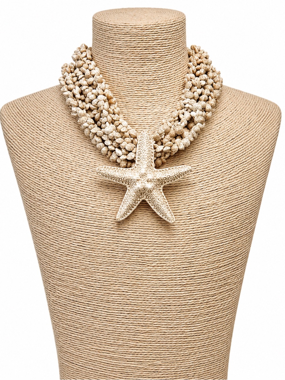 Chunky Beaded Starfish Necklace